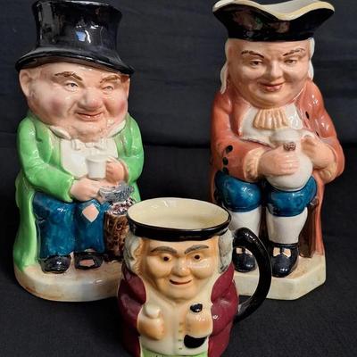 Three Vintage Toby Jugs