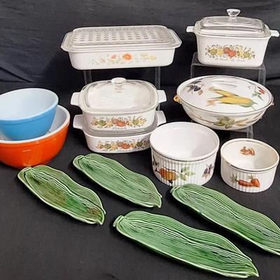 Vintage Corning Ware Casserole Dishes, Royal Worcester Dishes, And More