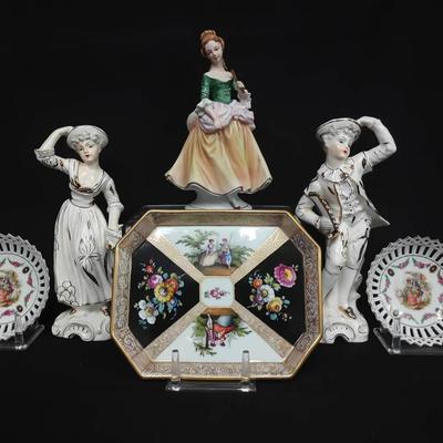 Vintage Yoko Boeki Japan Figurines, Reticulated Plates & More