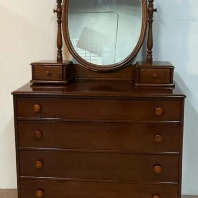 Antique Dresser W/ Tilt Mirror 