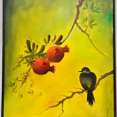 Bird with Pomegranates by Marion Robin, 1970 