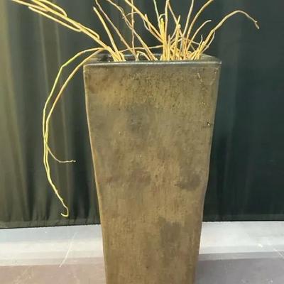 Tall Tapered Glazed Planter 