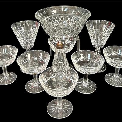 Waterford Crystal Collection – Glandore Bowl, Glenmore Stemware & Lismore Salt Shaker