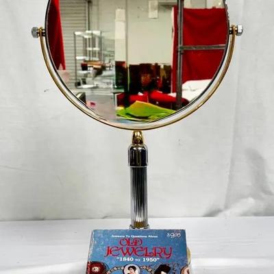 Gold & Silver Toned 2 Sided Vanity Mirror & Answers To Questions About Old Jewelry! 