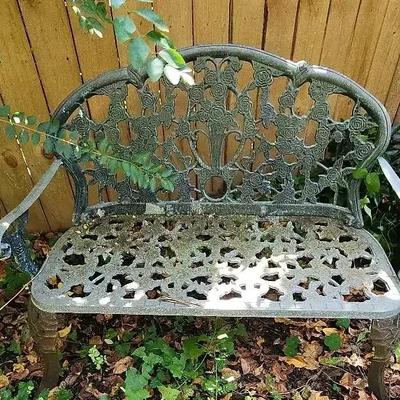 Cast Aluminum Outdoor Patio Bench 
