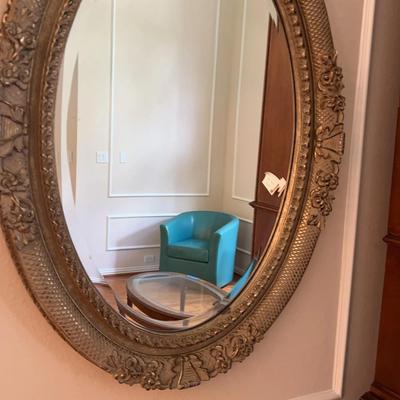 19th Century Style Oval Wall Mirror