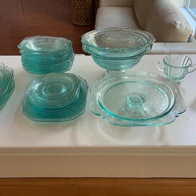 Blue Glassware Set
