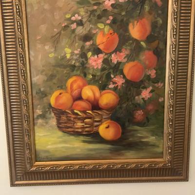 Fruit Basket Peach M. Vermillion Painting