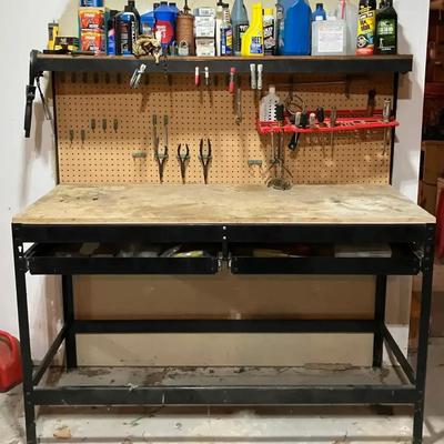Workbench With Pegboard