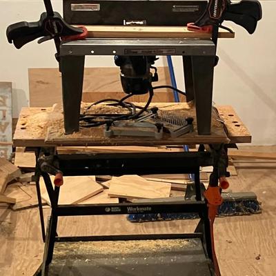 Craftsman Router Table with Black & Decker Workmate Bench