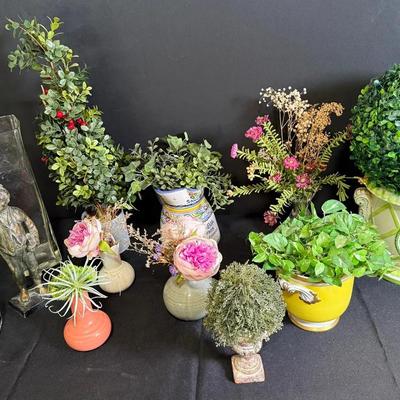Variety Of Small And Large Vases And A Thanhardt Burger Statue.