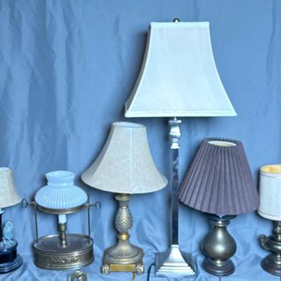 6 Lamps of Various Sizes, The Tallest Is a Three-Way.