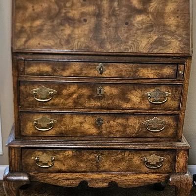 Walnut Secretary with Cabriole Legs