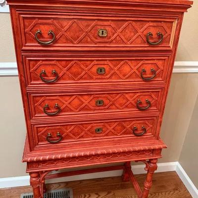 Vintage Chest Of Drawers, Raised On Legs.