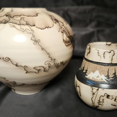 Native American HorseTail Signed Pottery