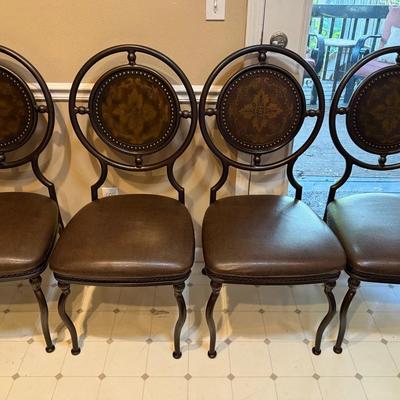 4 Matching Powell Chairs, Very Sturdy With Metal Frames. 