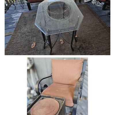 Patio Furniture Set & Plant Stands