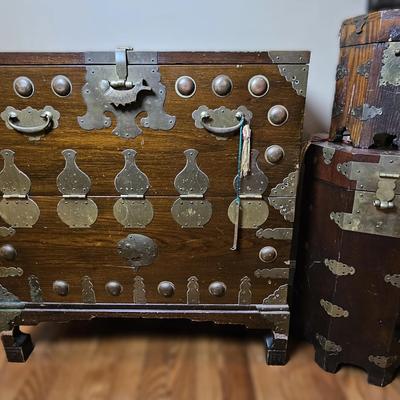 Korean Wood & Brass Storage