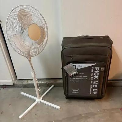 Delsey Lightweight Suitcase And Floor Fan