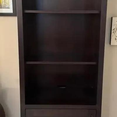 Dark Wood Shelf Cabinet Display 
