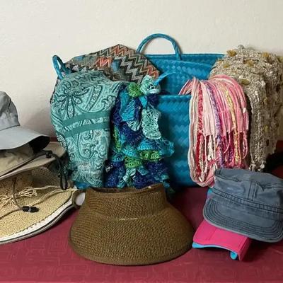 Baskets Of Hats, Belts and Scarves