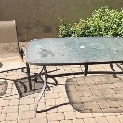 Patio Table, Two Chairs and a Small Table 