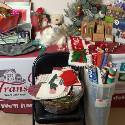 Large Miscellaneous Christmas Lot - Decor, Plushes, Gift Wrap and so much more!