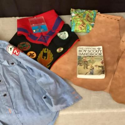 Vintage Boy Scout Patches, Vest, Shirt, Book And More