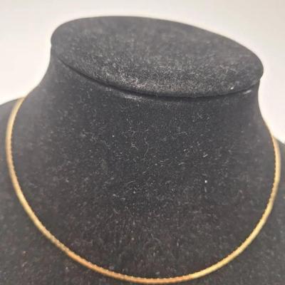 14k Gold Necklace - Marked Italy 15.5" 3g - Verified 