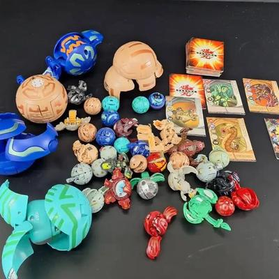 Lot of  Bakugan Battle Brawlers Figures Large and Small and Cards 
