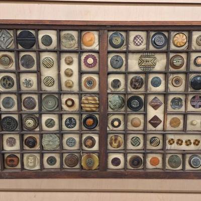 Large Unique Vintage Button Wall Hanging 