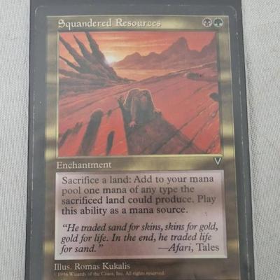 Magic Playing Cards - Squandered Resources Enchantment