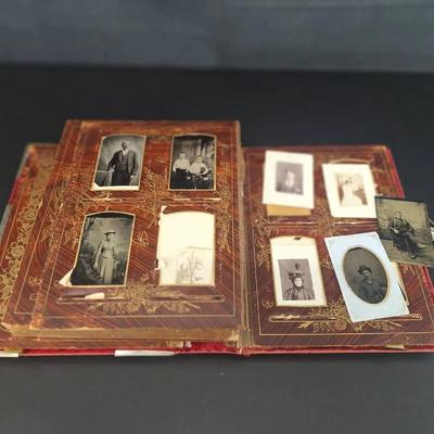 Vintage Photo Book - Black and White Photos - Many Tin Type Photos