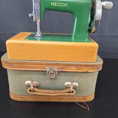 Vintage Musical Working Necchi Made in Italy Sewing Machine with Case 
