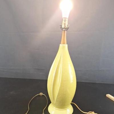 MCM Yellow Percaline Lamp - 24 inch - No Shade  