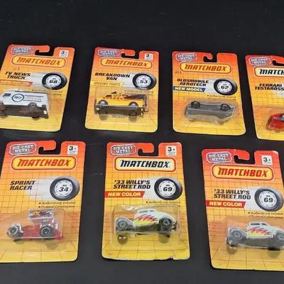 Matchbox Die-Cast Cars - 2 33 Willys Street Rod - Ferraro Testarossa- Oldsmobile Aerotech  