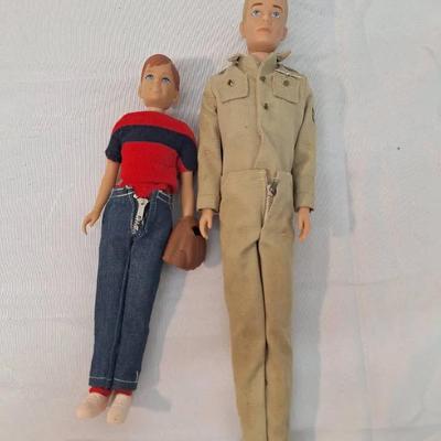 Vintage Mattel Barbie - 1950 Ken Army Uniform - Ricky Little Leaguer