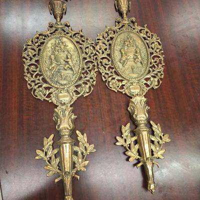 Brass Antique Wall Sconces 