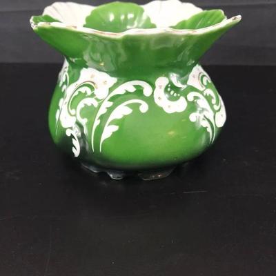 Antique Stunning Green Porcelain Bowl Maked C.T. Germany