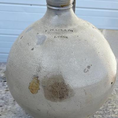 N Clark & Co Lyons NY Ovoid Jug.