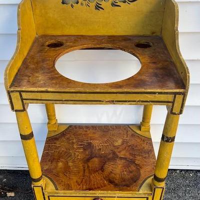 19th Century Decorated Chamber Wash Stand