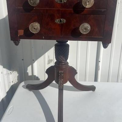 Federal Mahogany Two Drawer Work Table