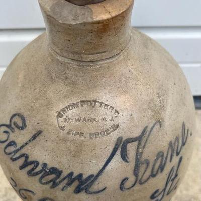 Slip trailed cobalt advertising for Edward Kane 26 Union St Brooklyn NY 
