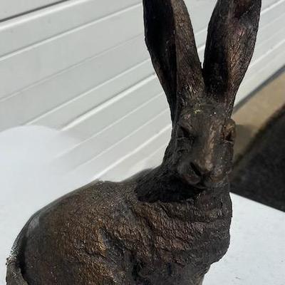 Unusual Solid Bronze Articulated Rabbit