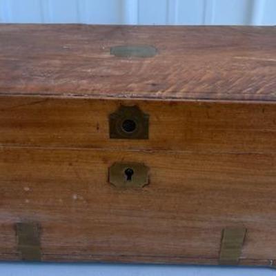 Seaman's Small Diminutive Brass Bound Camphor Chest. 