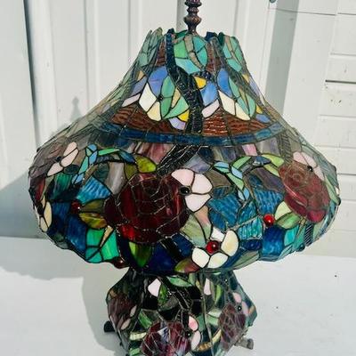 Replica Leaded Tiffany Style Parlor Lamp.