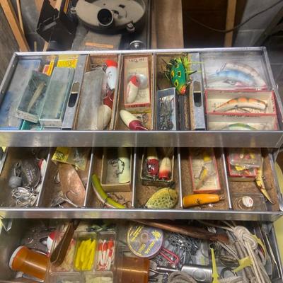 Walton Grip Loc Tackle Box with Vintage Lures