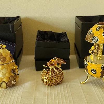 Keren Kopal Trinket Boxes w/ Crystals - Lot 3 (DR)