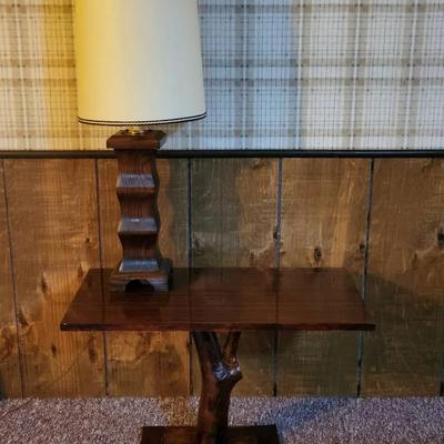 Tree Trunk Table & Lamp (RR)