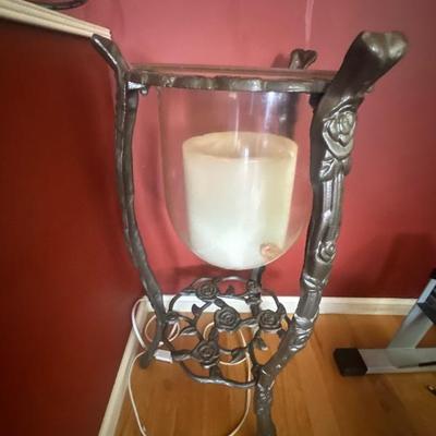 Cast iron candle holder